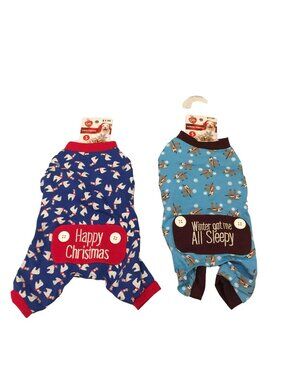 Pet Central S Happy Christmas Llama Winter Got Me All Sleepy Pjs Dog Clothing